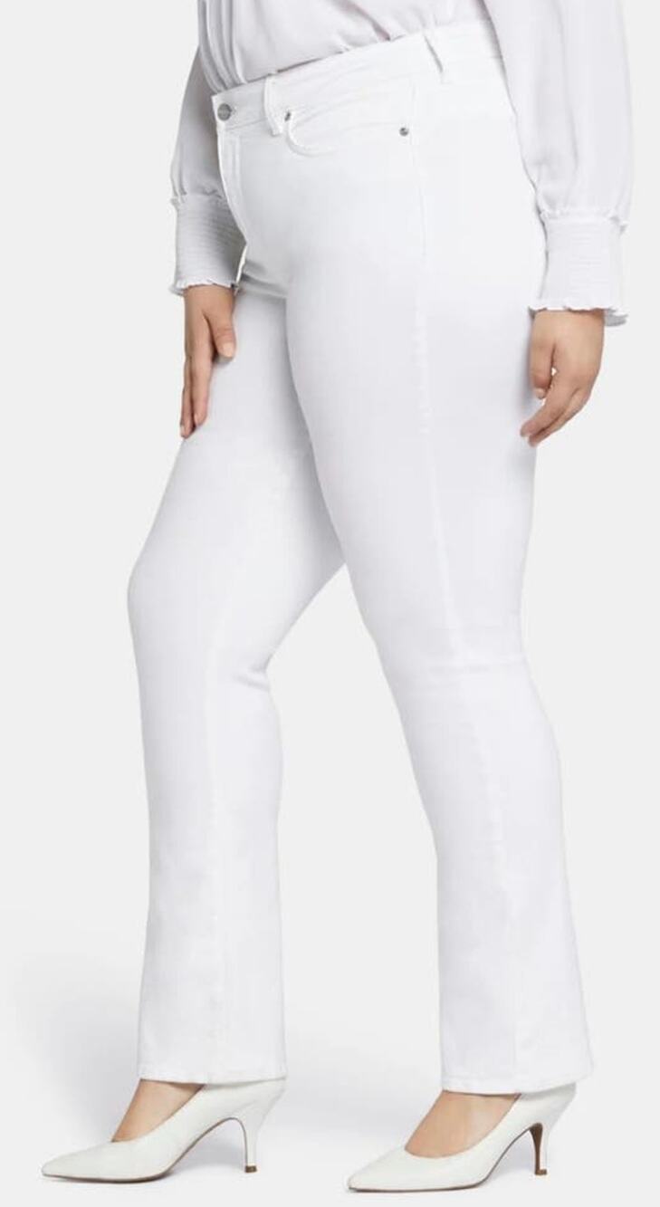 Nydj Not Your Daughter's Jeans Women 28W White Marilyn Straight Denim Jeans NEW!